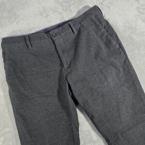 Zara Man Dress Pants Gray Textured Business‎ Casual Trousers 32/32